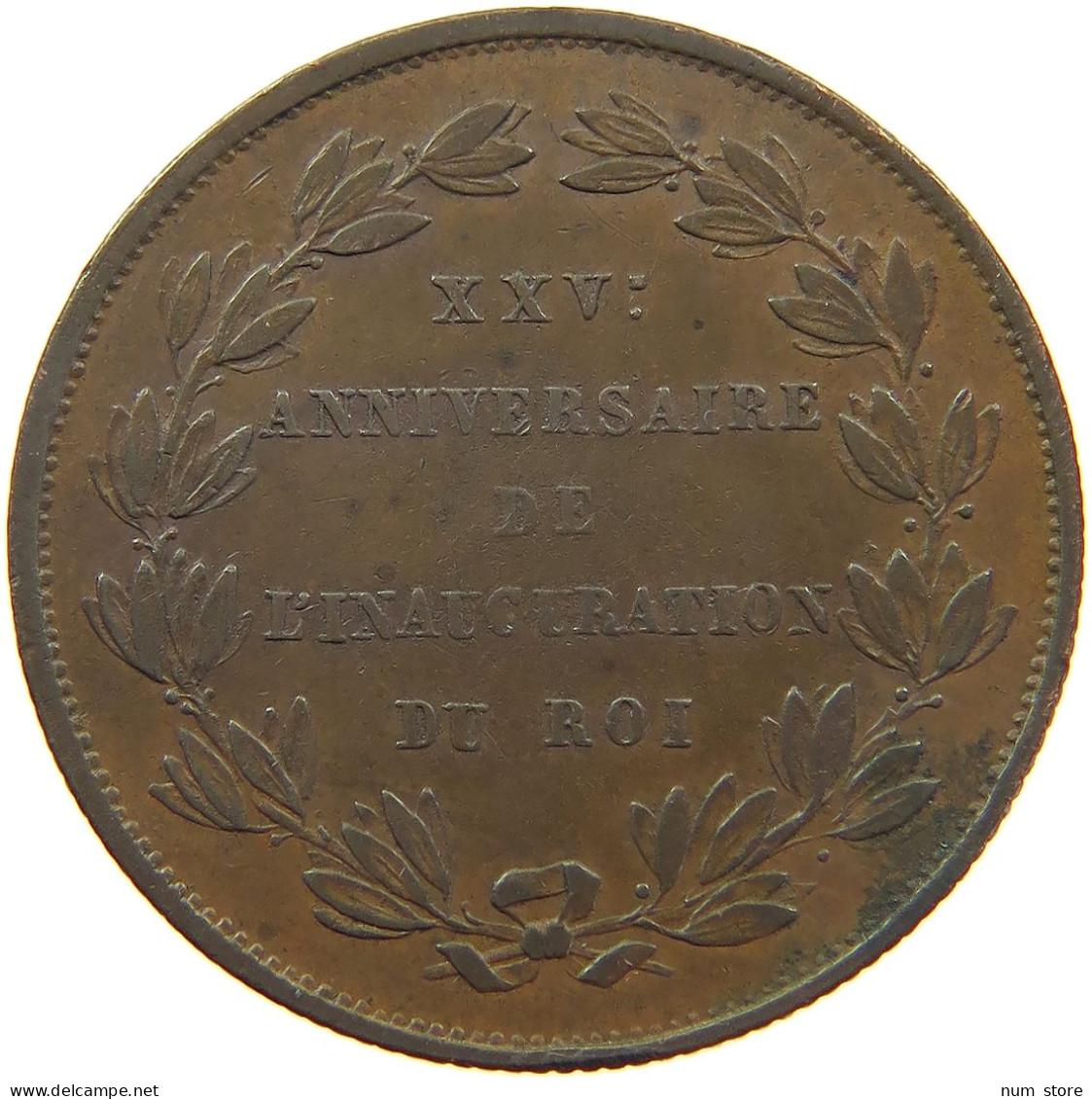 BELGIUM MEDAILLE 1856 LEOPOLD I. (1831-1865) 25 ANNIVERSARY INAUGURATION #MA 102009 - Autres & Non Classés