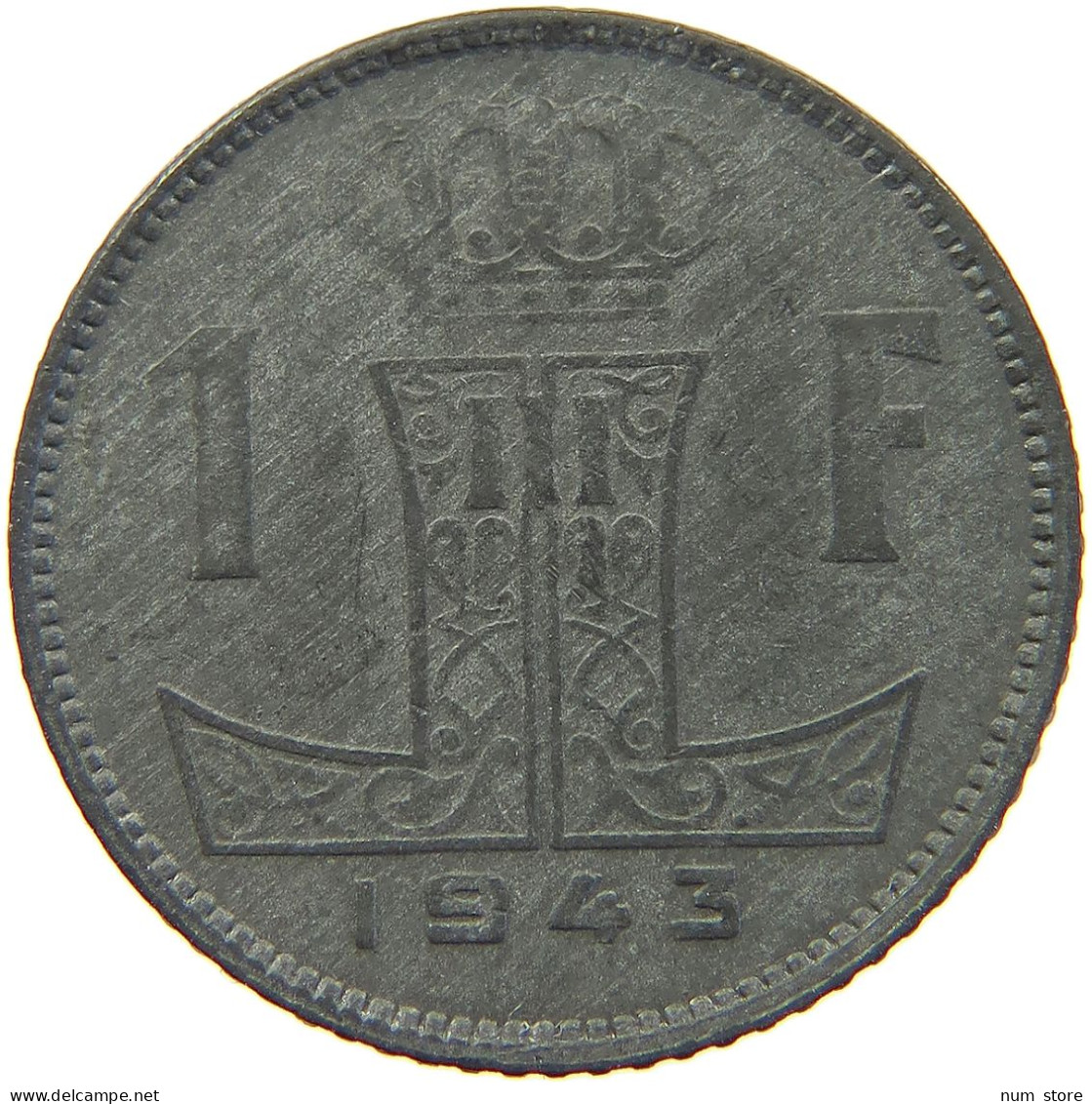 BELGIUM FRANC 1943 LEOPOLD III. (1934-1951) #MA 067308 - 1 Frank