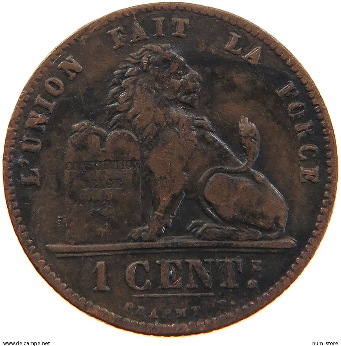 BELGIUM CENTIME 1907 LEOPOLD II. 1865-1909 #MA 100694 - 1 Centime