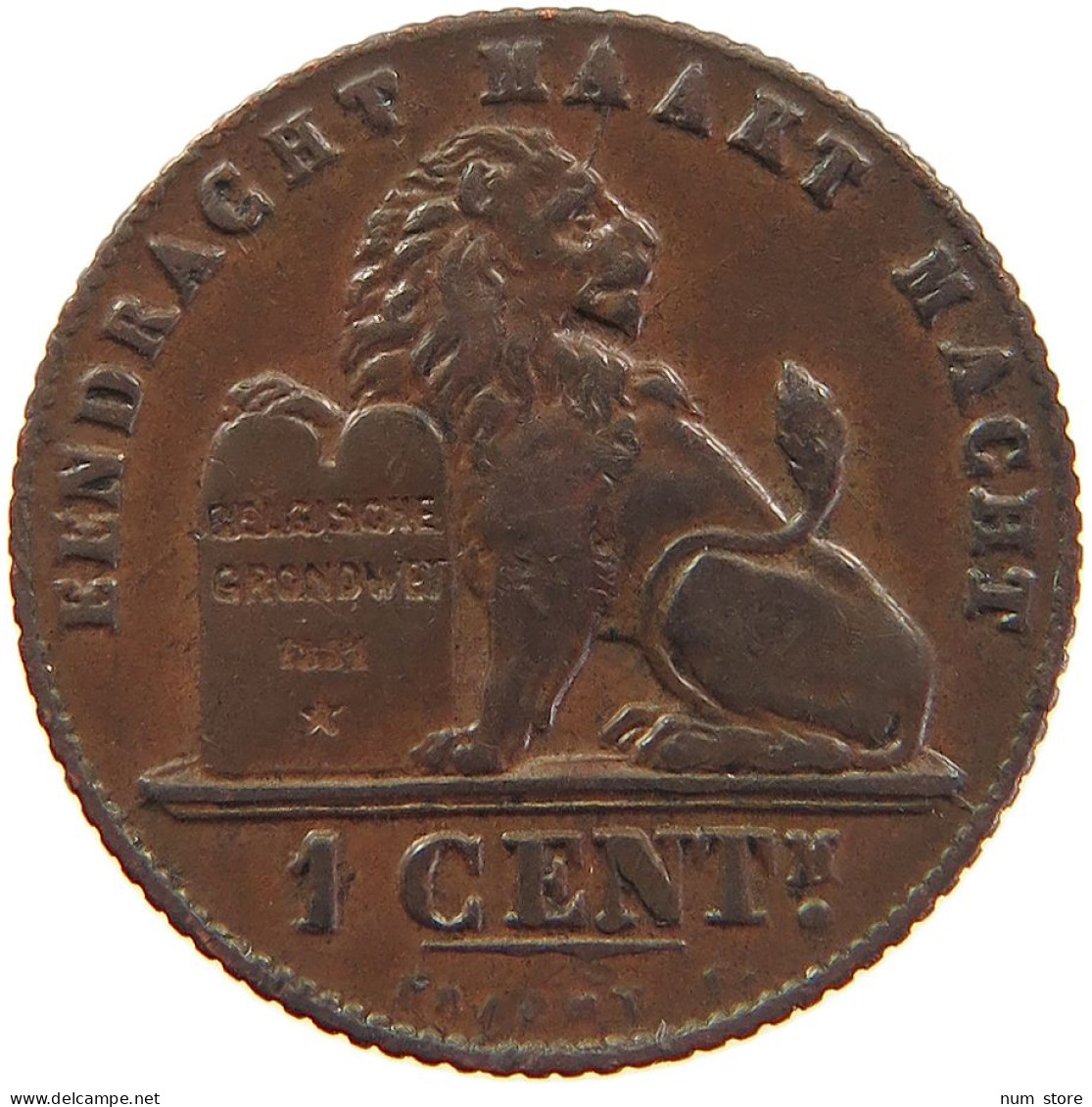 BELGIUM CENTIME 1912 ALBERT I. 1909-1934 #MA 100691 - 1 Cent