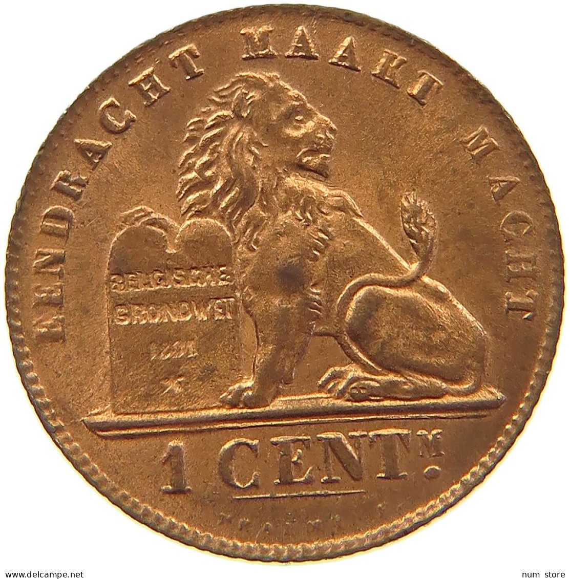 BELGIUM CENTIME 1894 LEOPOLD II., 1865-1909 #MA 065161 - 1 Centime