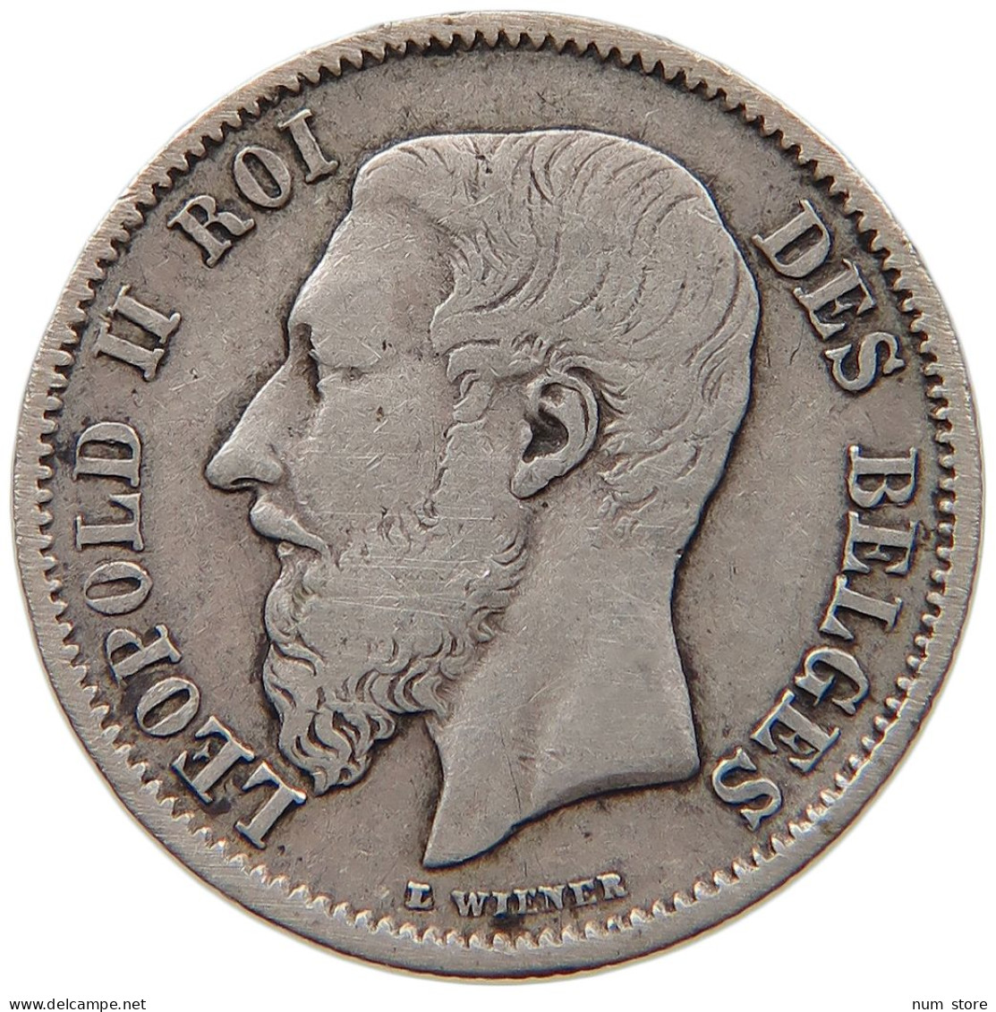 BELGIUM 50 CENTIMES 1898 LEOPOLD II. 1865-1909 #MA 067525 - 50 Cents