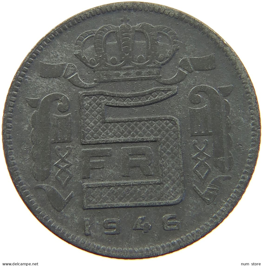 BELGIUM 5 FRANCS 1946 LEOPOLD III. (1934-1951) #MA 067305 - 5 Francs