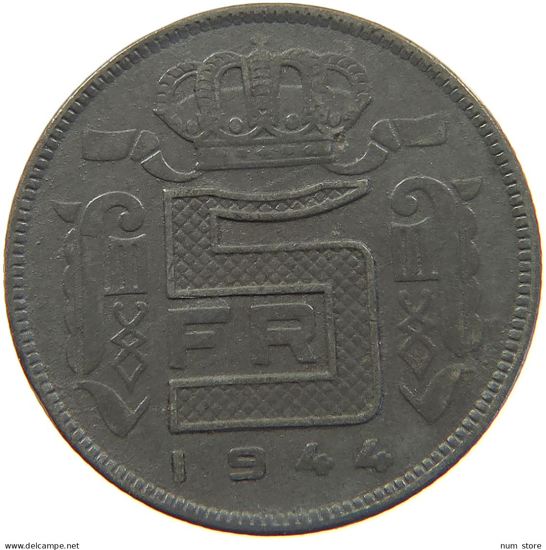 BELGIUM 5 FRANCS 1944 LEOPOLD III. (1934-1951) #MA 067957 - 5 Francs