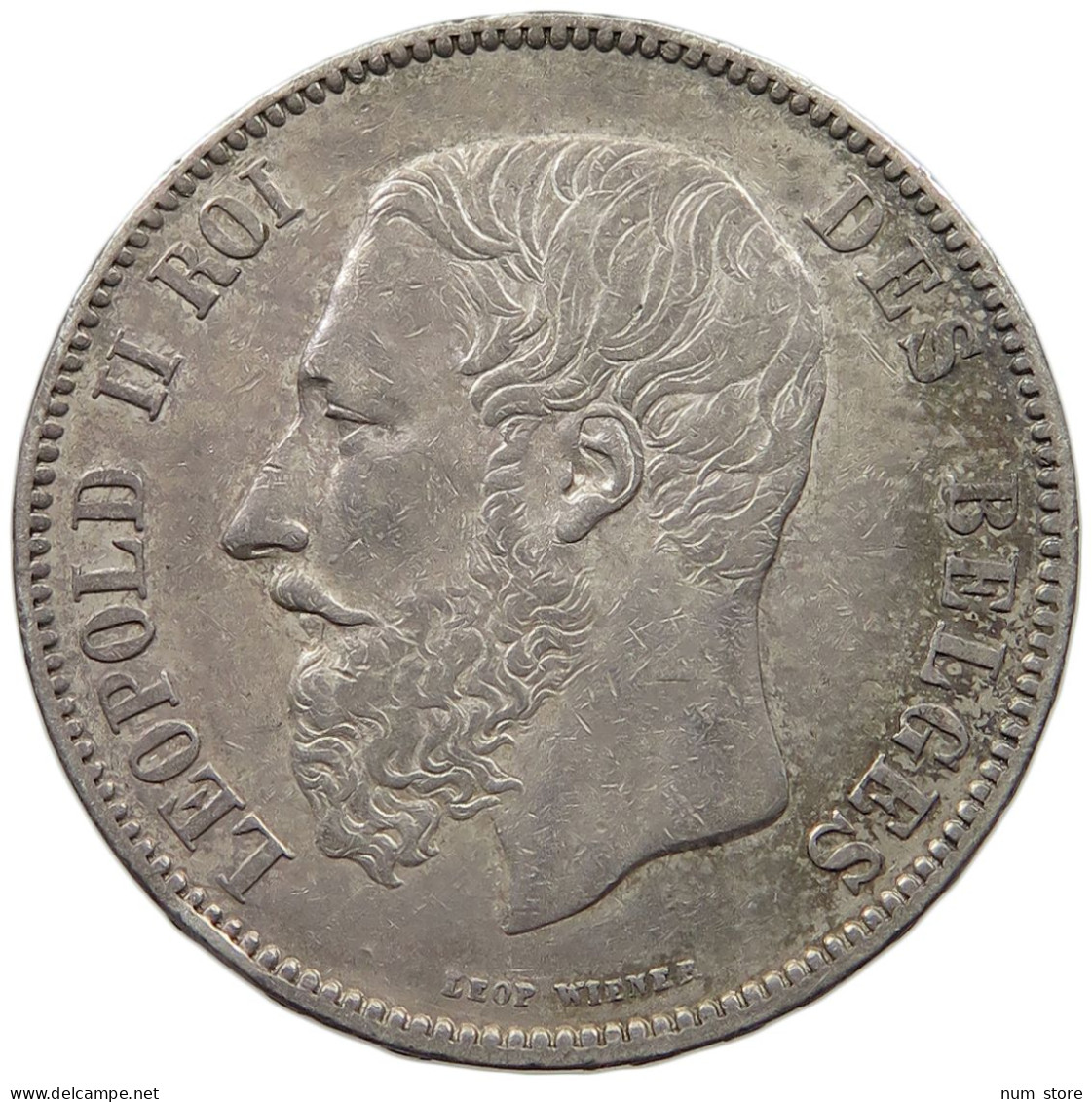 BELGIUM 5 FRANCS 1873 LEOPOLD II #MA 020839 - 5 Frank & 1 Belga