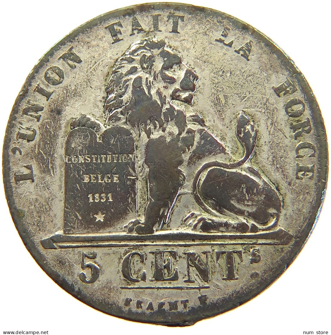 BELGIUM 5 CENTIMES 1852 LEOPOLD I. (1831-1865) #MA 067751 - 5 Cents