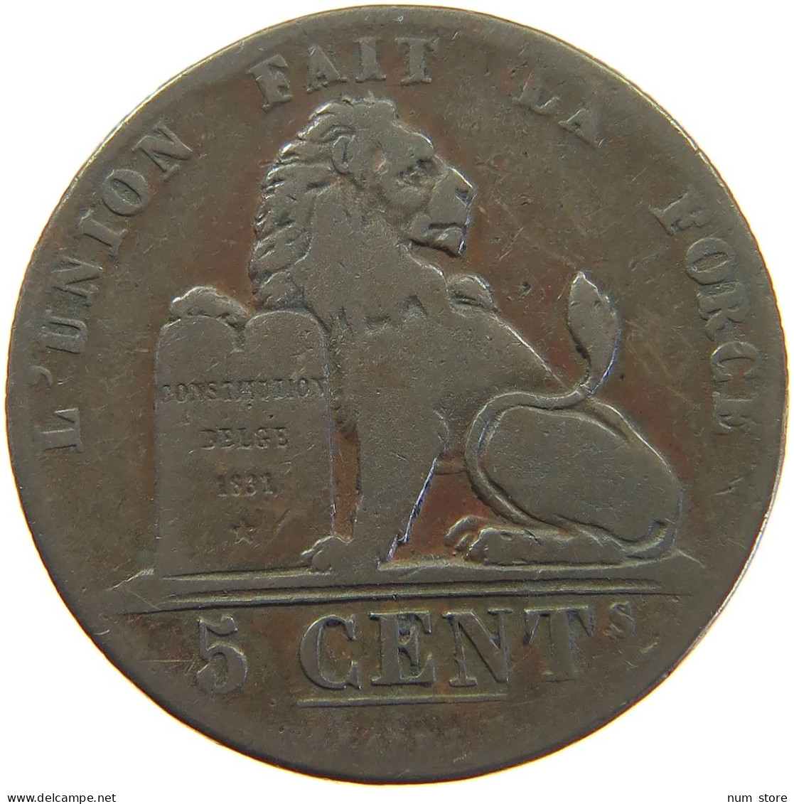 BELGIUM 5 CENTIMES 1842 LEOPOLD I. (1831-1865) #MA 067752 - 5 Cent