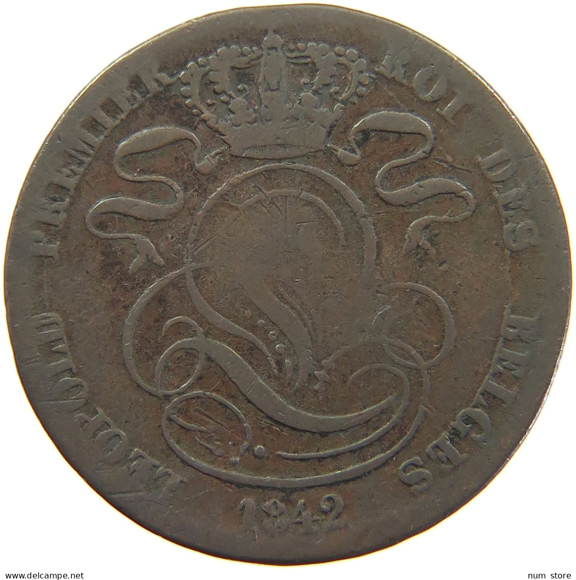 BELGIUM 5 CENTIMES 1842 LEOPOLD I. (1831-1865) #MA 067752 - 5 Cents