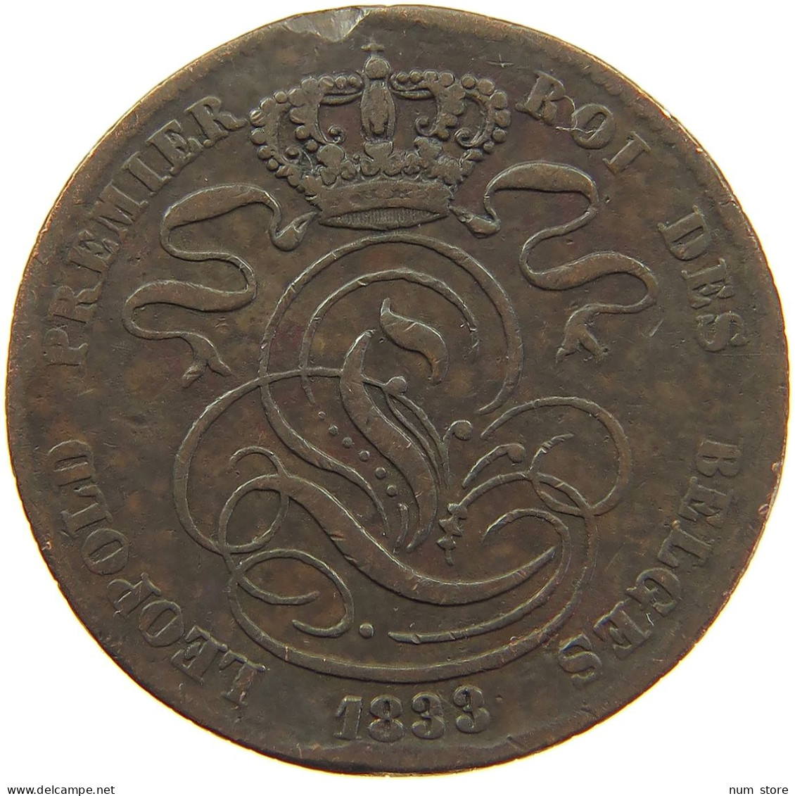 BELGIUM 5 CENTIMES 1833 LEOPOLD I. (1831-1865) #MA 102014 - 5 Cents