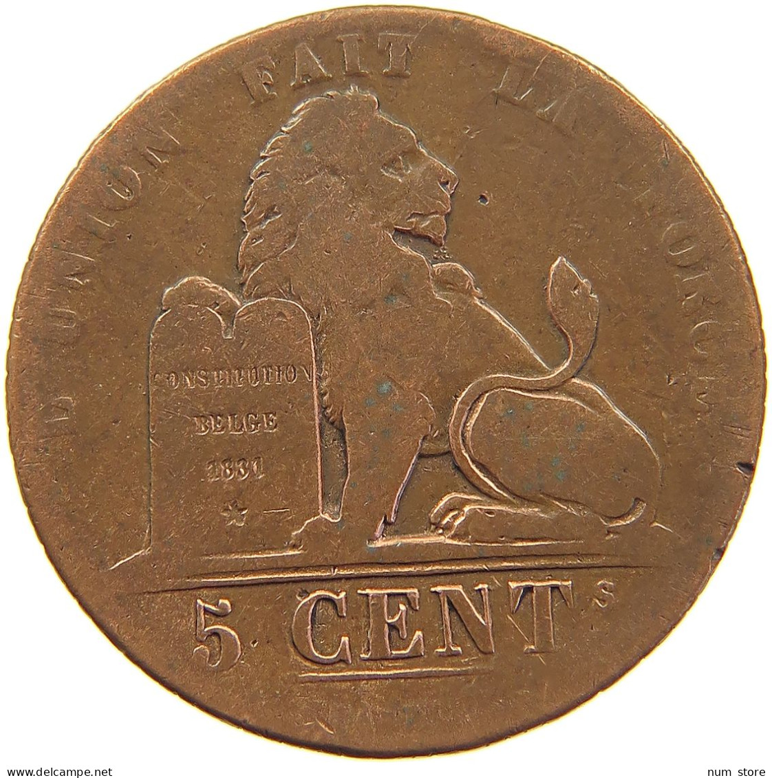 BELGIUM 5 CENTIMES 1834 LEOPOLD I. (1831-1865) #MA 102011 - 5 Cents