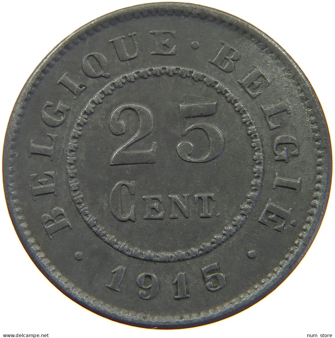 BELGIUM 25 CENTIMES 1915 ALBERT I. 1909-1934 #MA 102808 - 25 Cents