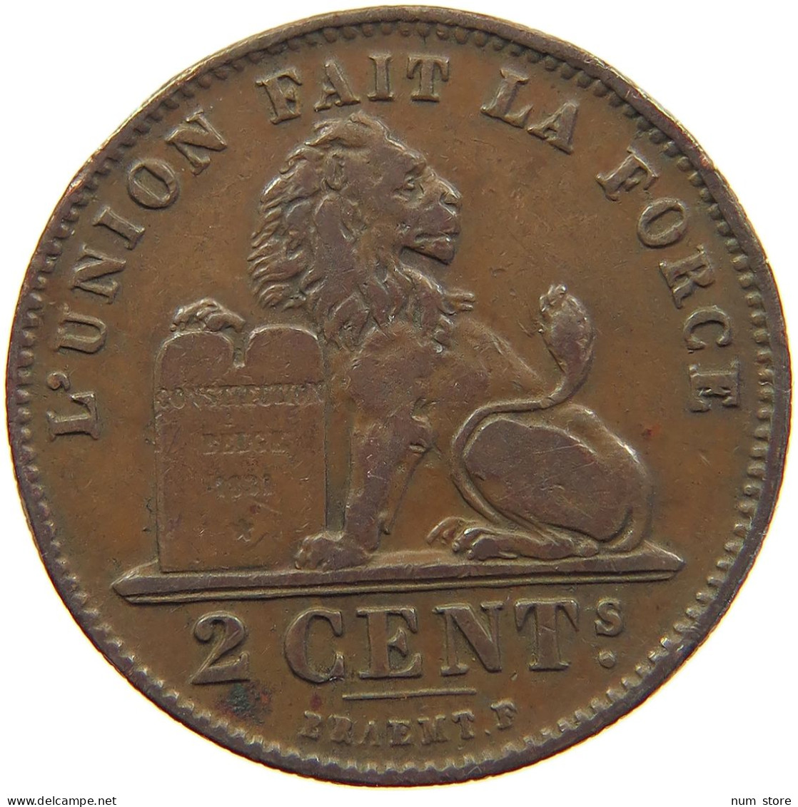 BELGIUM 2 CENTIMES 1905 LEOPOLD II. 1865-1909 #MA 067819 - 2 Cents