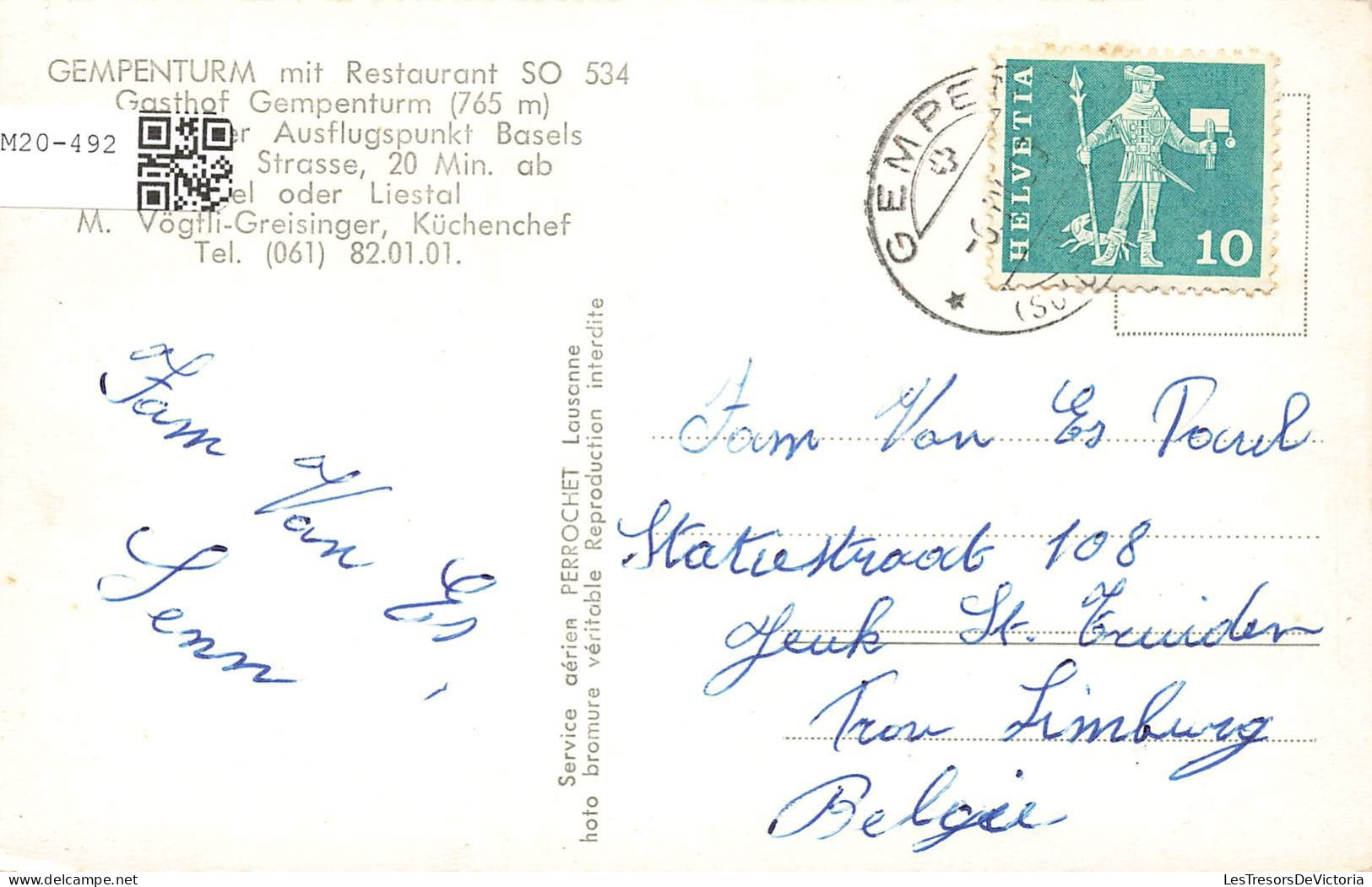 SUISSE -  Gempen - Gempenturm Mit  Restaurant SO 534 Gasthof Gempenturm - Carte Postale Ancienne - Gempen