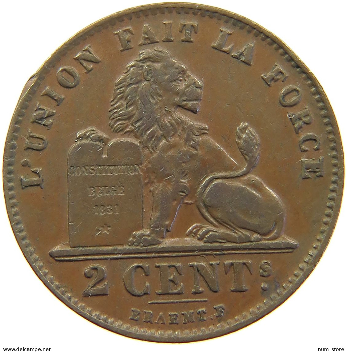 BELGIUM 2 CENTIMES 1905 LEOPOLD II. 1865-1909 #MA 067325 - 2 Cent