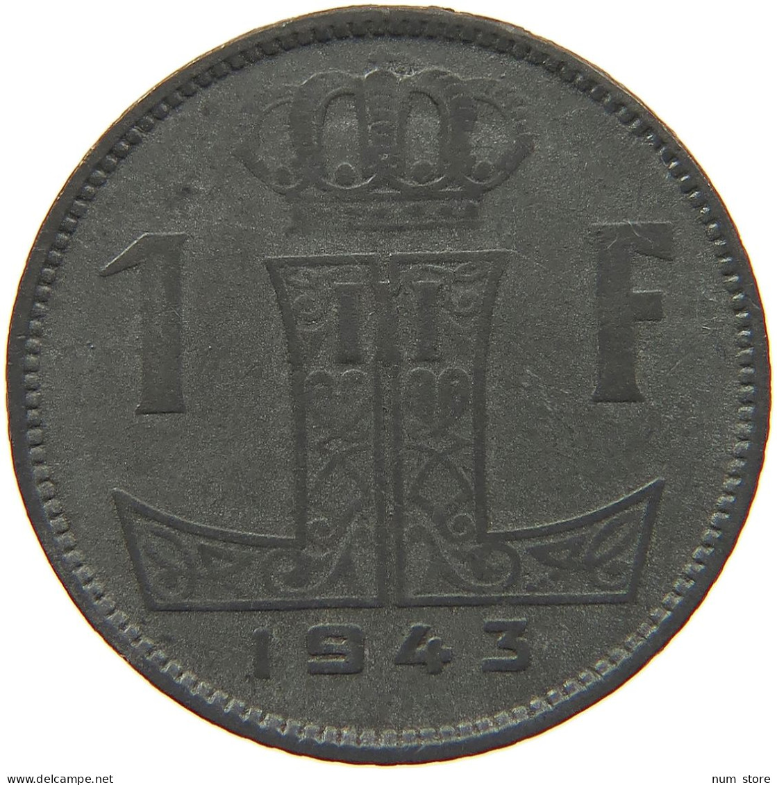 BELGIUM FRANC 1943 LEOPOLD III. (1934-1951) #MA 067970 - 1 Frank