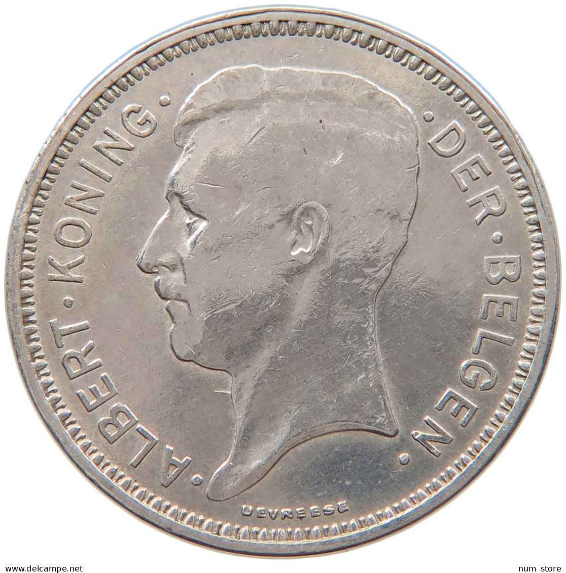 BELGIUM 20 FRANCS 1934 ALBERT I. 1909-1934 #MA 062153 - 20 Francs & 4 Belgas