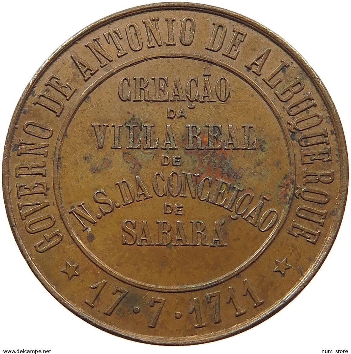 BRAZIL MEDAILLE 1911 200 ANOS DA CRIAÇÃO DA VILLA REAL DE NOSSA SENHORA #MA 021620 - Brésil