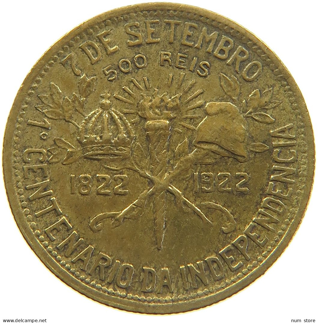 BRAZIL 500 REIS 1922  #MA 025238 - Brésil