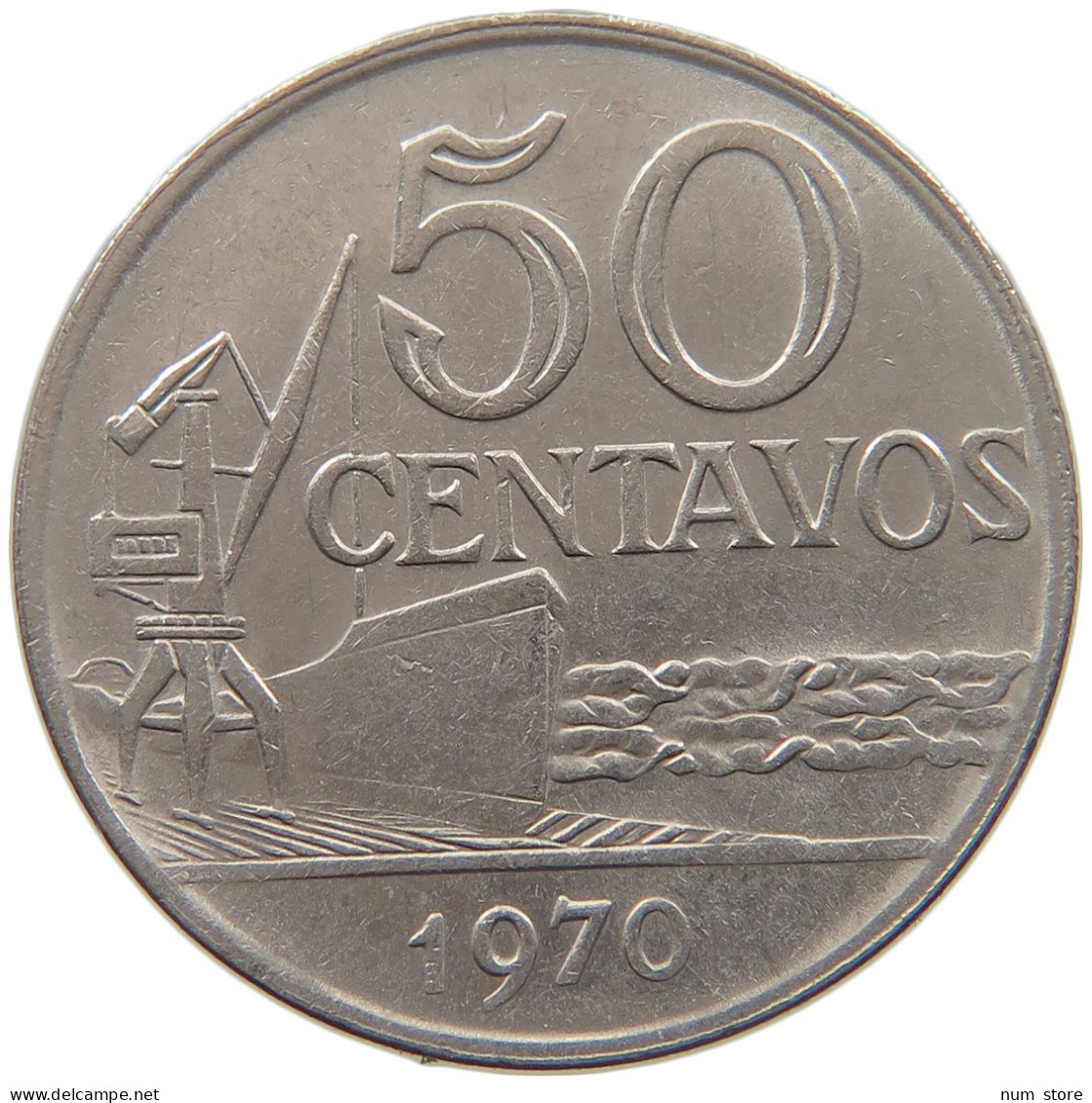 BRAZIL 50 CENTAVOS 1970  #MA 025284 - Brésil