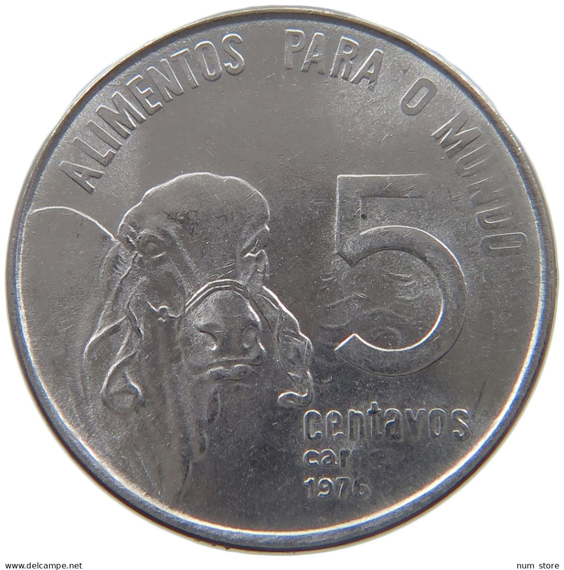 BRAZIL 5 CENTAVOS 1976  #MA 025293 - Brésil