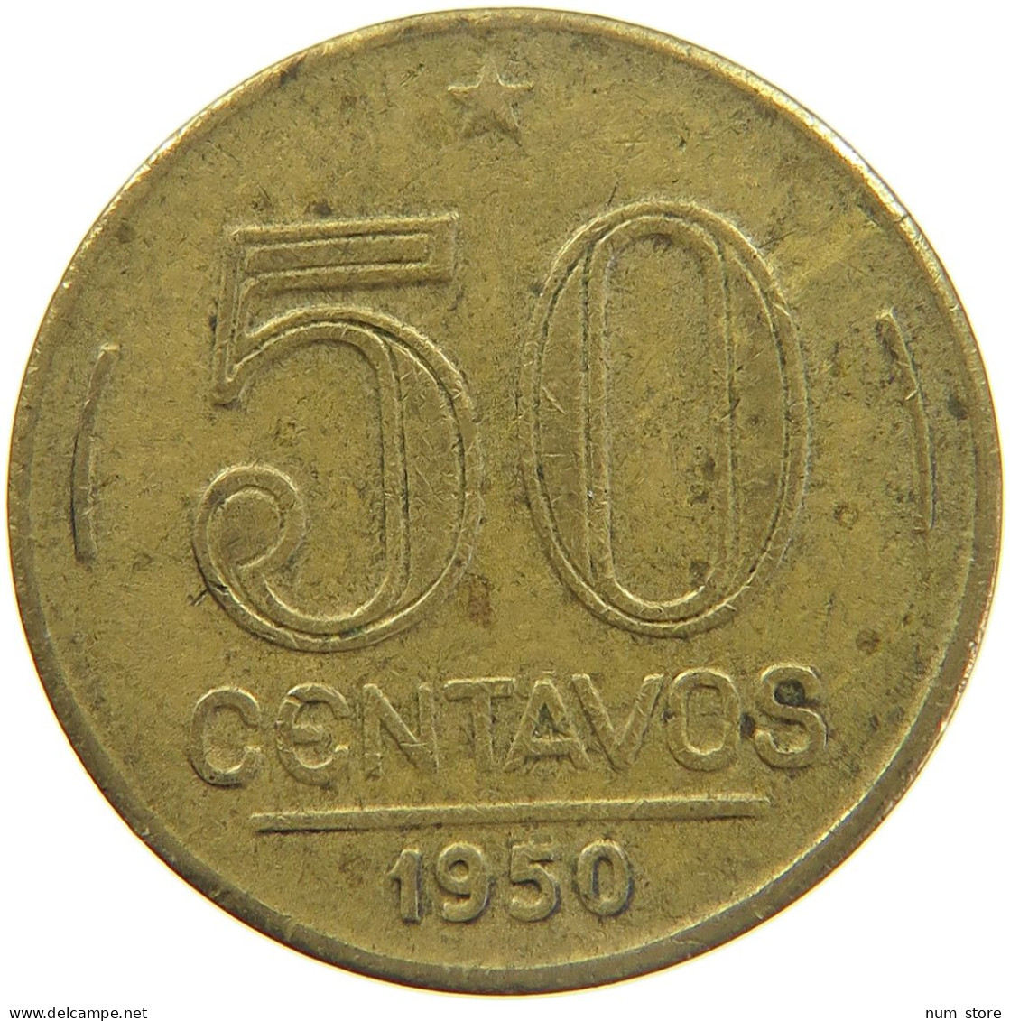 BRAZIL 50 CENTAVOS 1950  #MA 025242 - Brésil