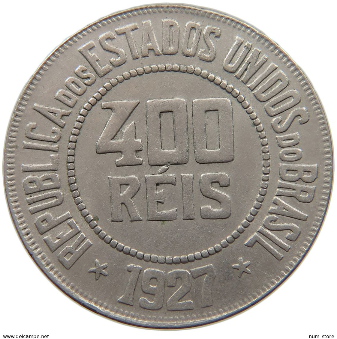 BRAZIL 400 REIS 1927  #MA 025268 - Brésil