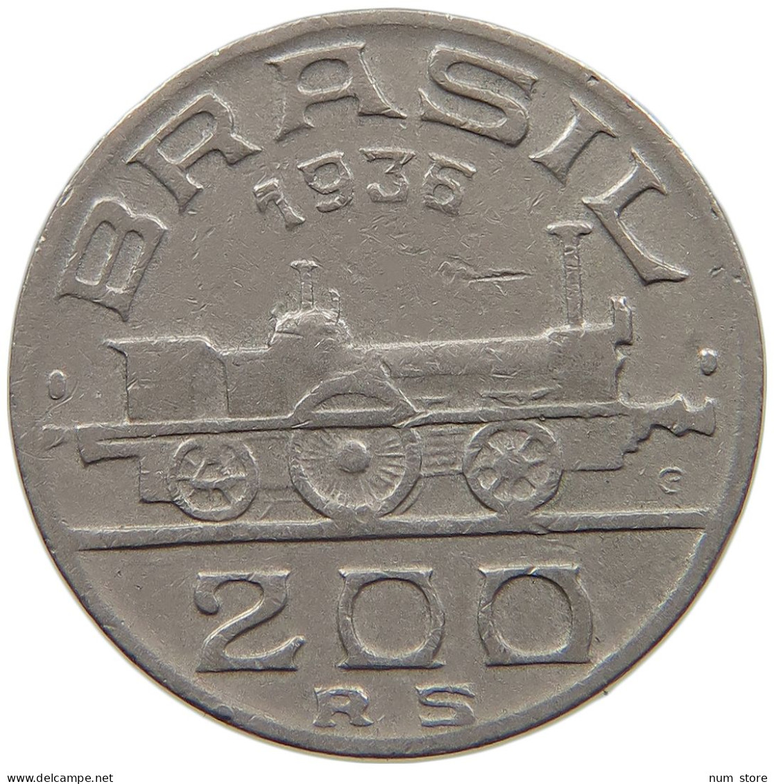 BRAZIL 200 REIS 1936  #MA 025277 - Brésil