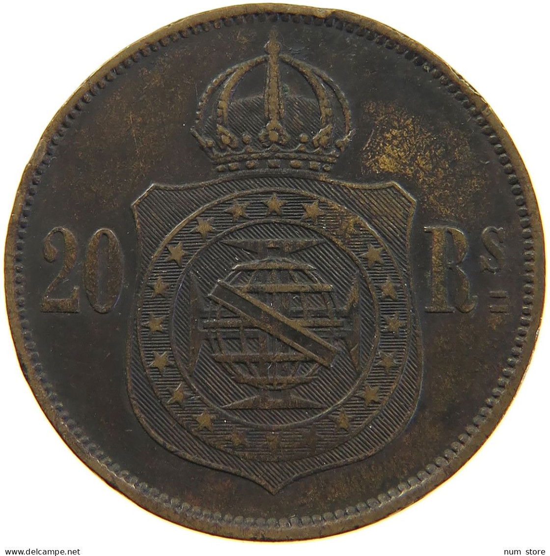 BRAZIL 20 REIS 1869 PEDRO II. 1831 - 1889 #MA 067772 - Brésil