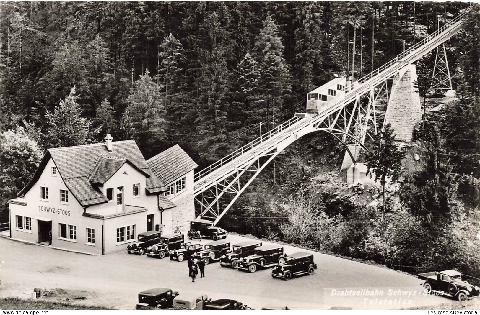 SUISSE - Drahtseilbahn Schwyz-Stoos - Carte Postale Ancienne - Schwytz