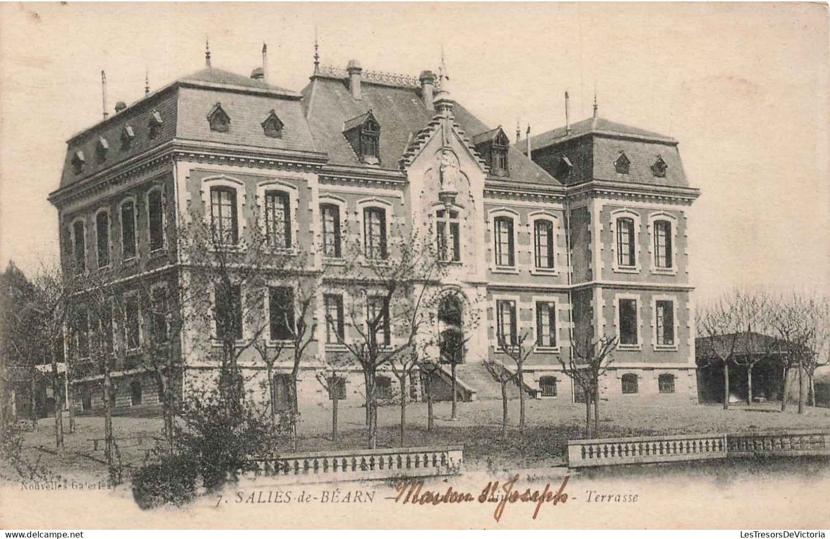 FRANCE - Salies-de-Béarn - Institution Sainte-Marie - Terrasse - Carte Postale Ancienne - Salies De Bearn