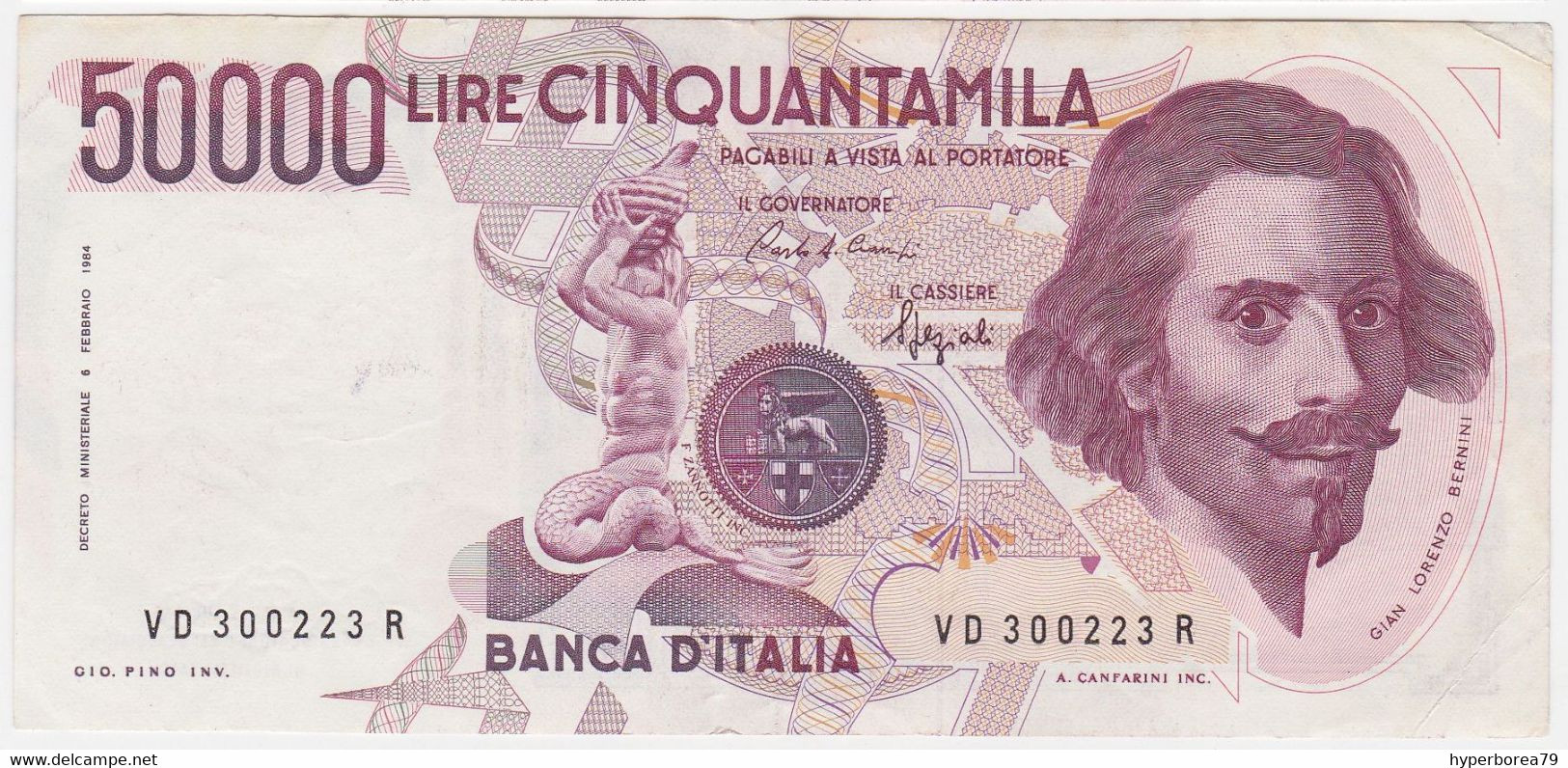 Italy P 113 B - 50.000 Lire 6.2.1984 - VF - 50000 Lire