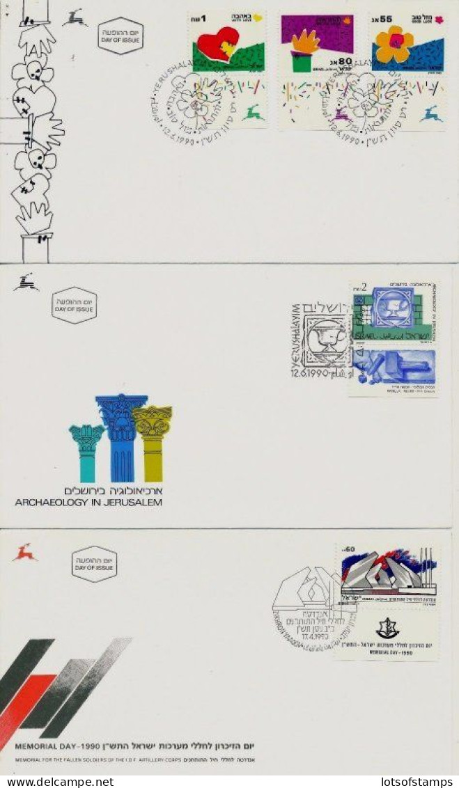 ISRAEL 1990 FDC YEAR SET - SEE 6 SCANS - Lettres & Documents