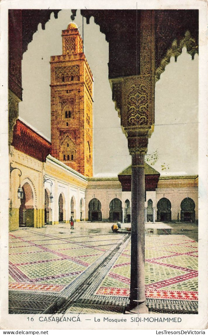 MAROC - Casablanca - La Mosquée Sidi-Mohammed - Colorisé - Carte Postale Ancienne - Casablanca