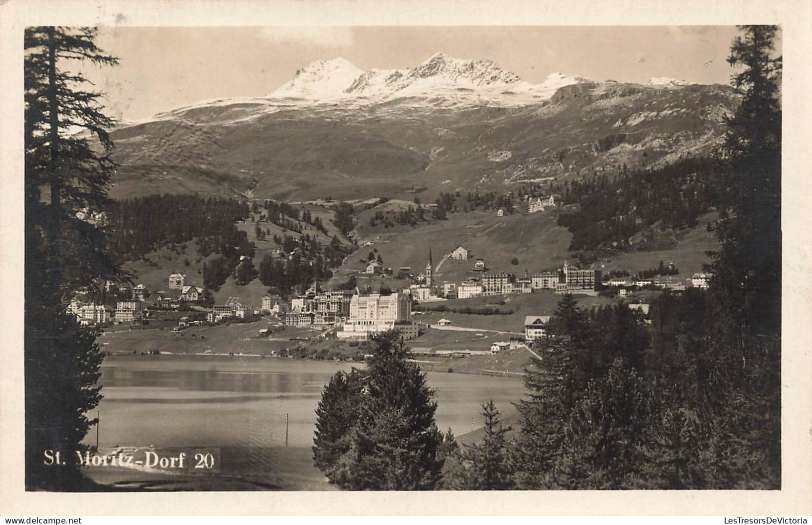 SUISSE - Saint - Moritz - Dorf - Lac - Eglise - Maisons - Carte Postale Ancienne - Saint-Moritz