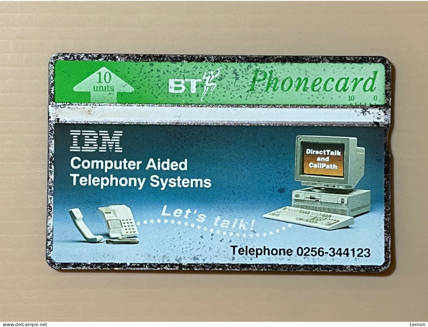 UK United Kingdom - British Telecom Phonecard - BT 10 Units IBM Computer Aided Telephony System - Set Of 1 Used Card - Collections