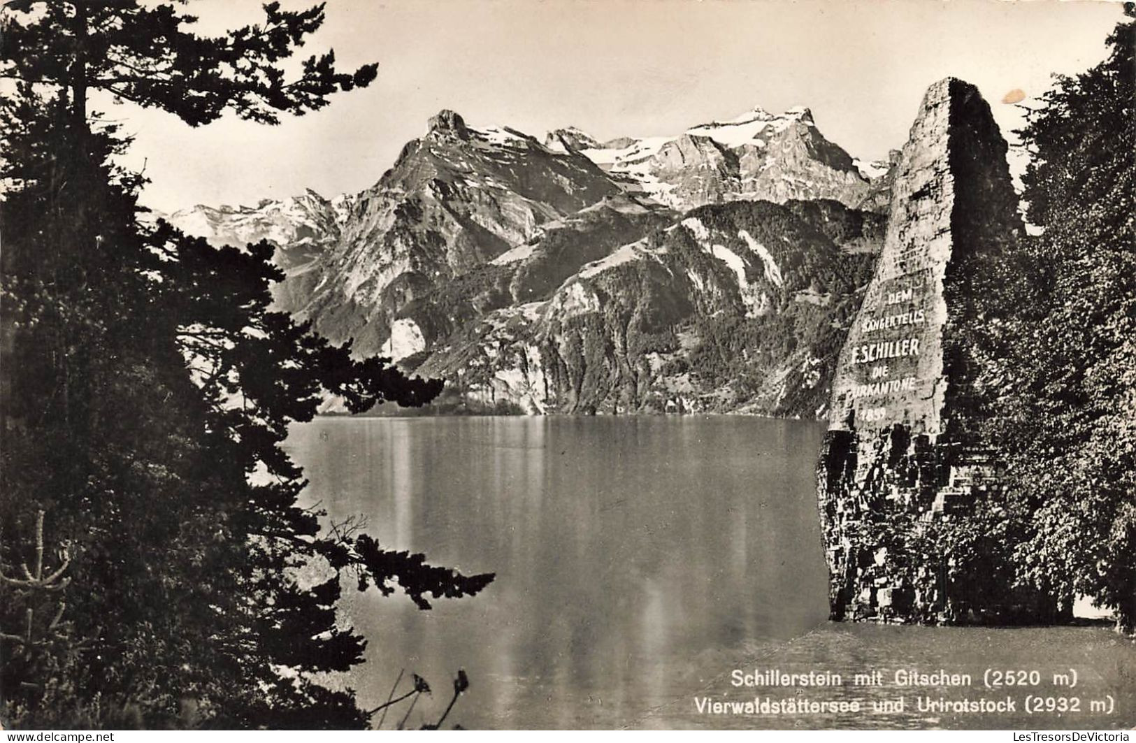 SUISSE - Schillerstein Mit Gitschen - Vierwaldstättersee Und Uristock - Monument - Carte Postale Ancienne - Other & Unclassified