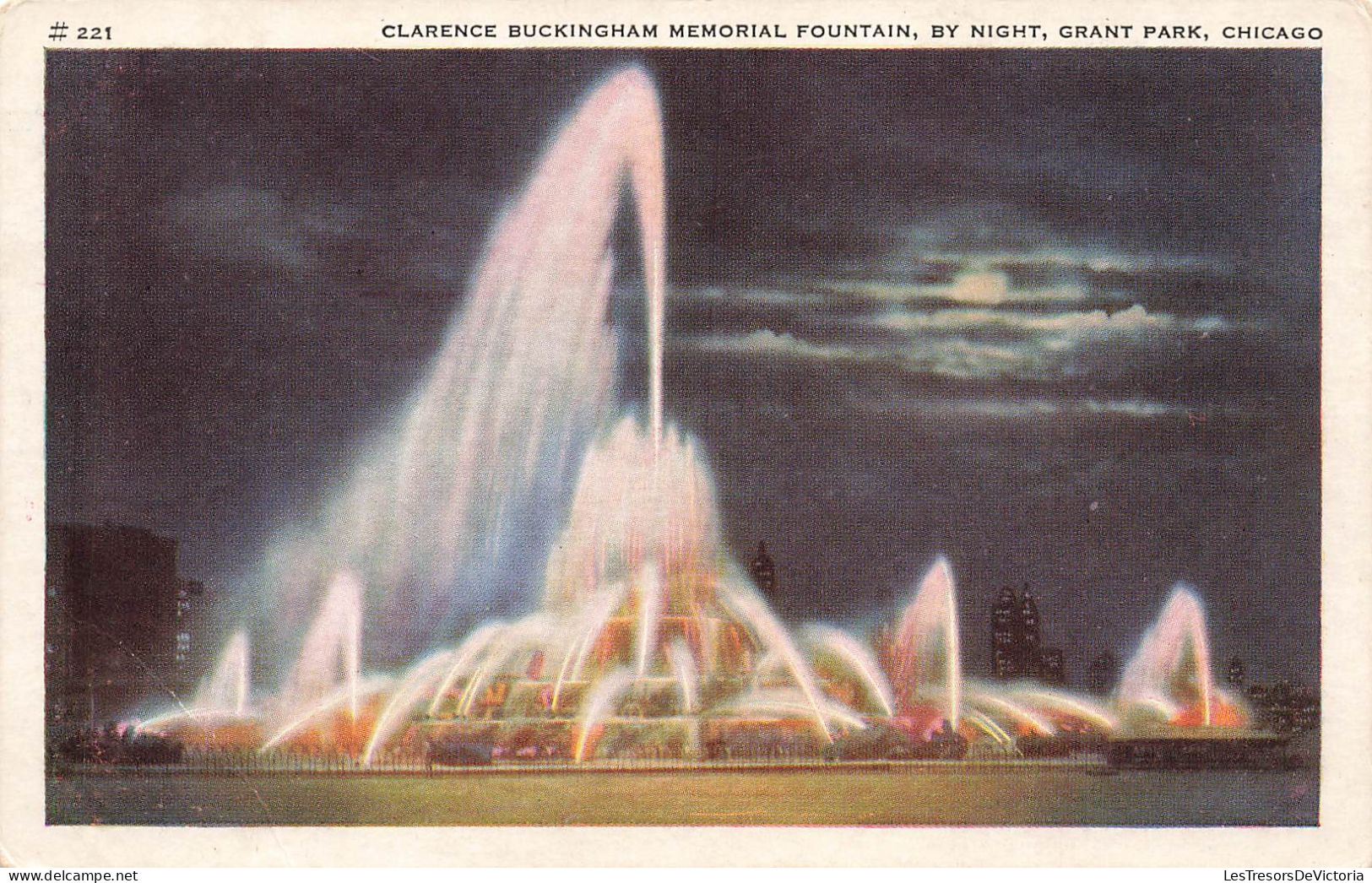 ETATS-UNIS - Chicago - Clarence Buckingham Memorail Fountain - By Night - Grant Park - Colorisé - Carte Postale - Chicago