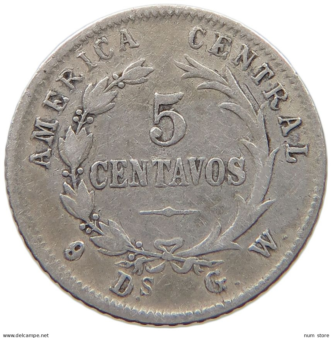 COSTA RICA 5 CENTAVOS 1887  #MA 026037 - Costa Rica