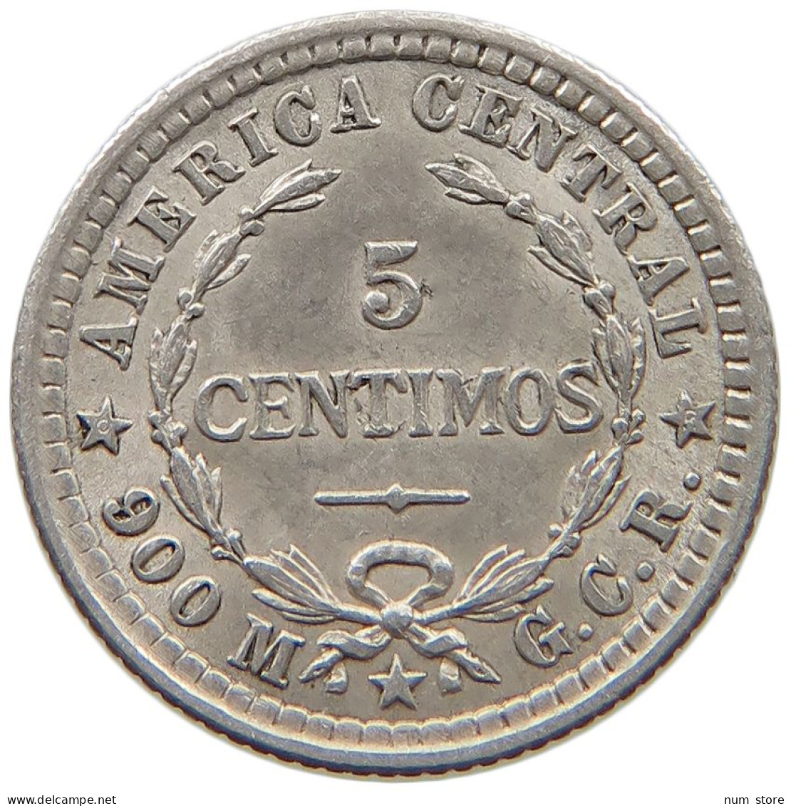 COSTA RICA 5 CENTIMOS 1912  #MA 026038 - Costa Rica