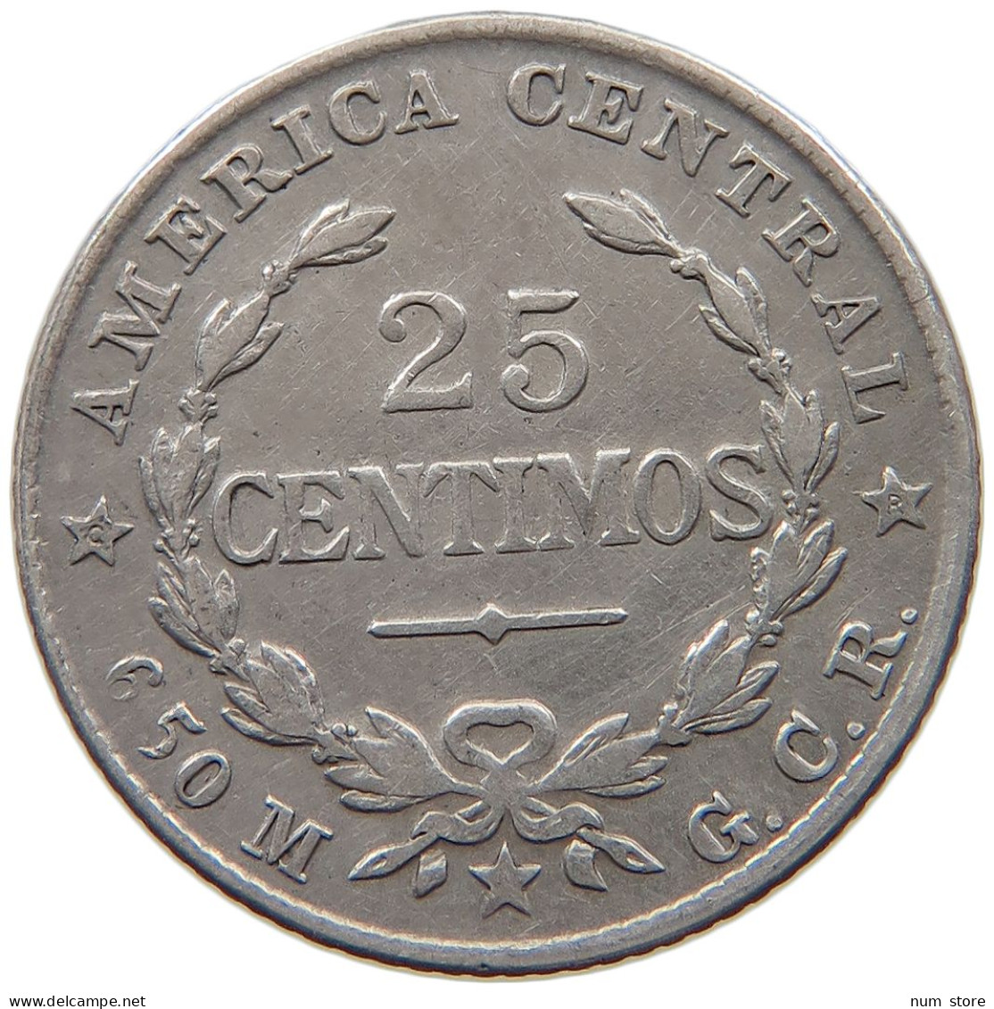 COSTA RICA 25 CENTIMOS 1924  #MA 063147 - Costa Rica