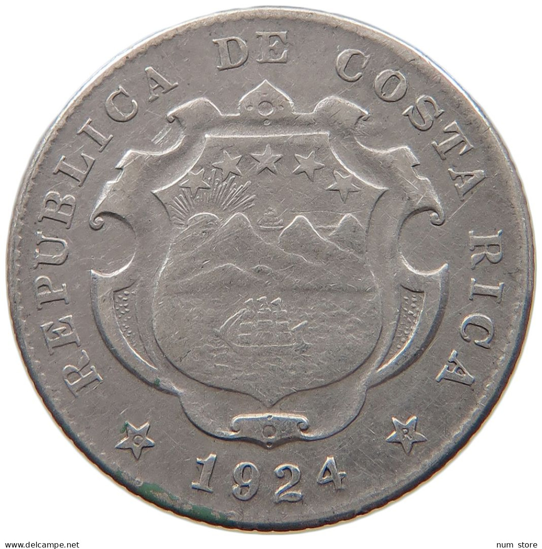 COSTA RICA 25 CENTIMOS 1924  #MA 063147 - Costa Rica