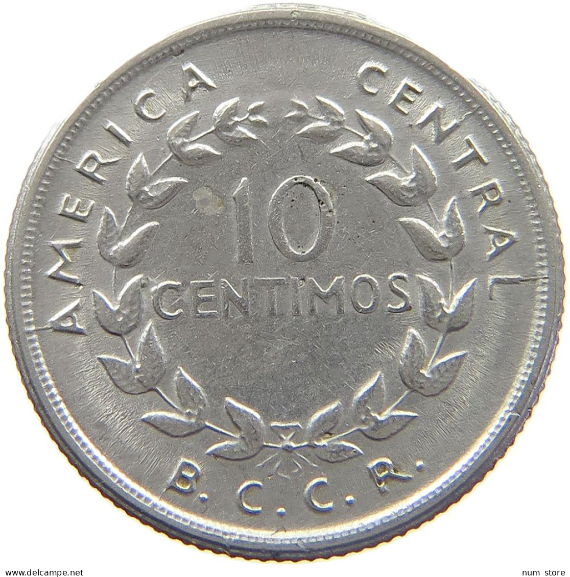 COSTA RICA 10 CENTIMOS 1953  #MA 025482 - Costa Rica