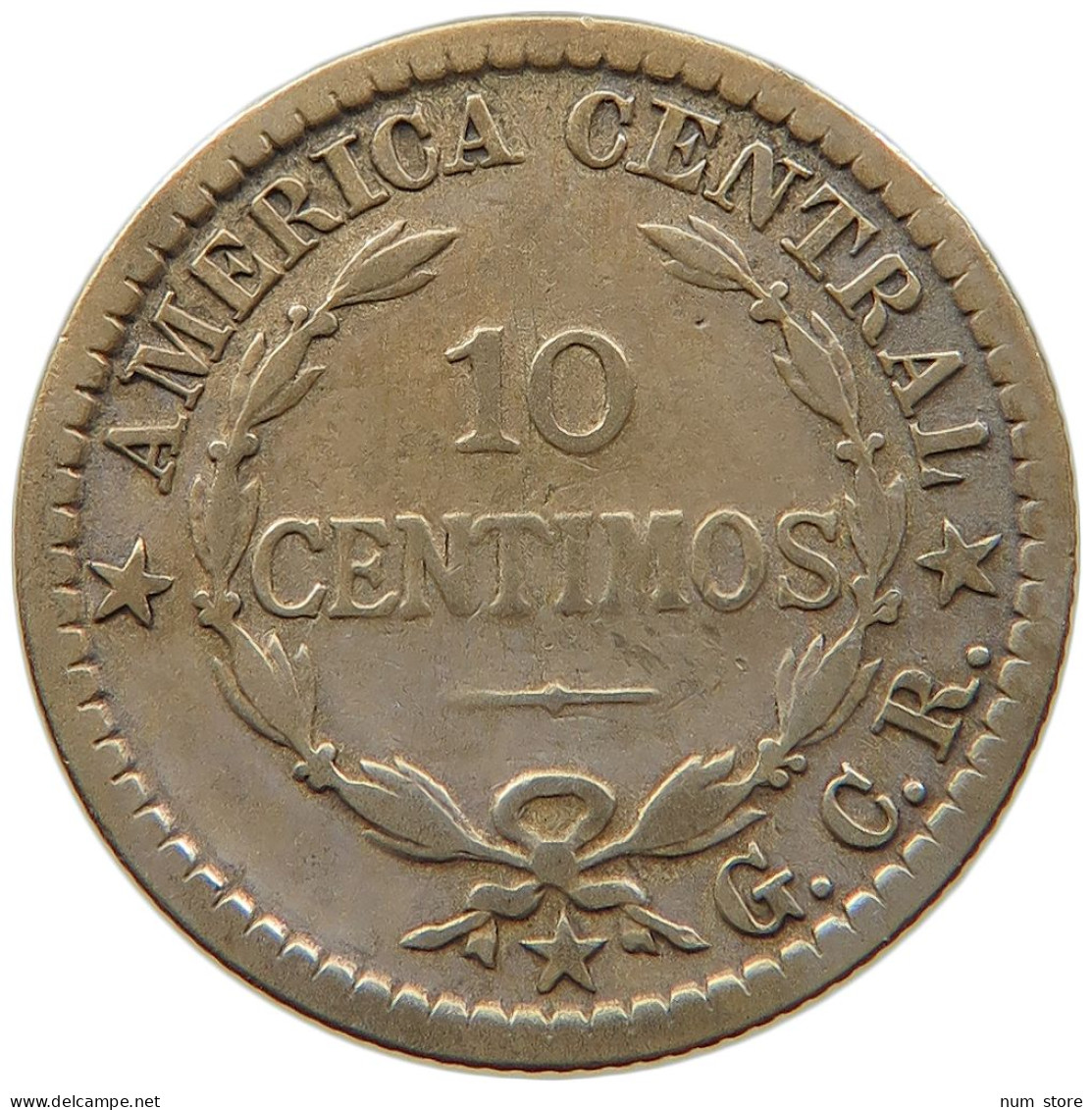 COSTA RICA 10 CENTIMOS 1922  #MA 068870 - Costa Rica
