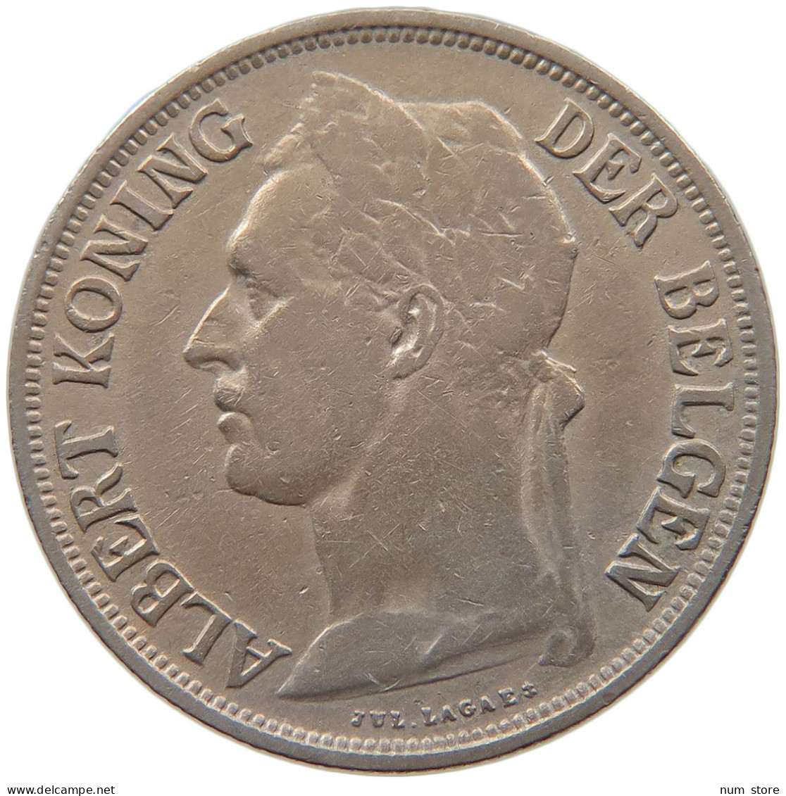 CONGO BELGIAN FRANC 1922  #MA 067396 - 1910-1934: Albert I.