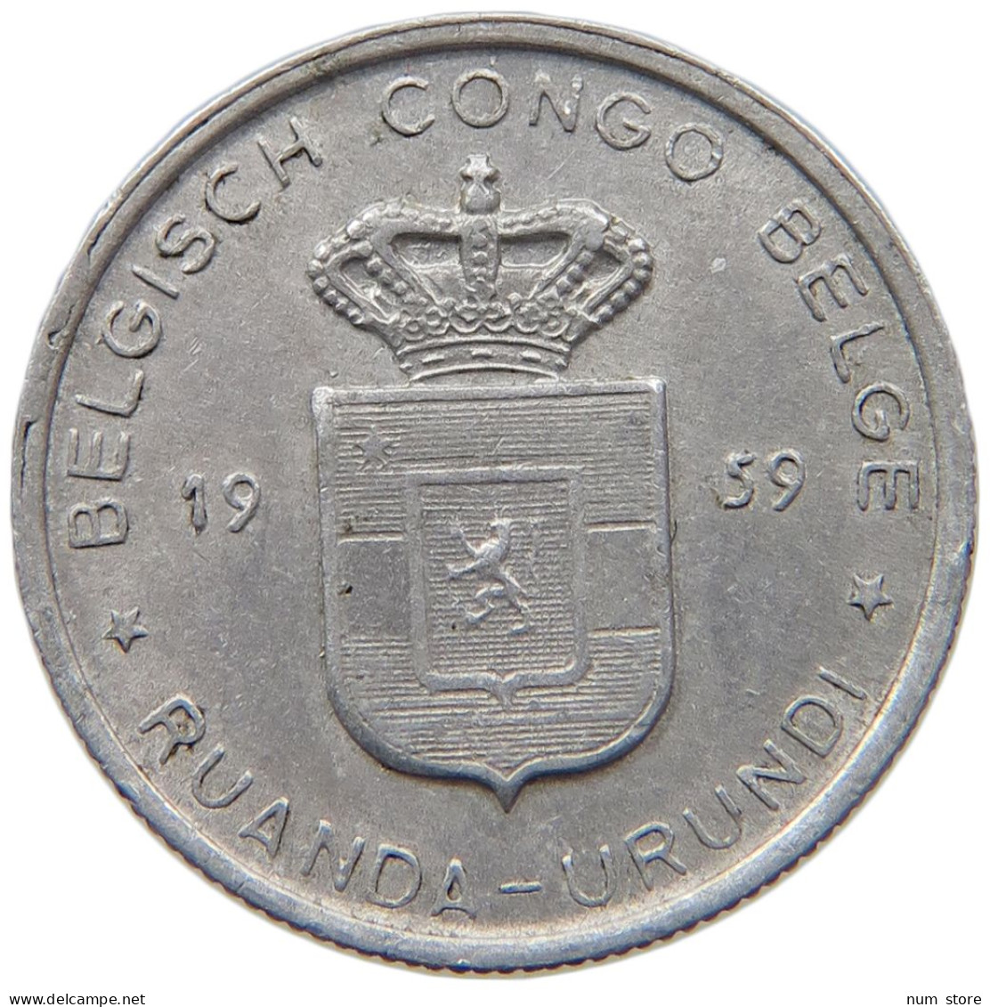 CONGO BELGIAN FRANC 1959  #MA 067405 - 1951-1960: Boudewijn I