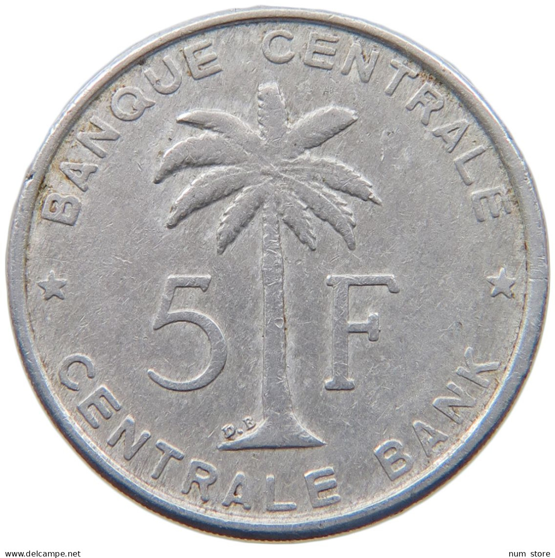 CONGO BELGIAN 5 FRANCS 1958  #MA 067403 - 1951-1960: Baudouin I.