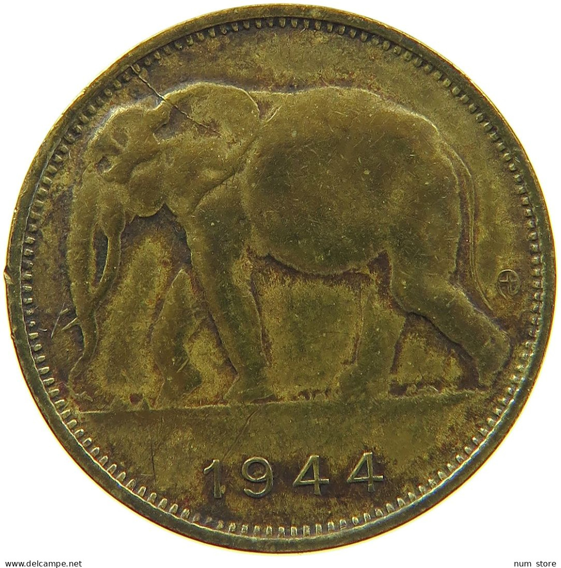 CONGO BELGIAN FRANC 1944  #MA 067415 - 1934-1945: Leopold III