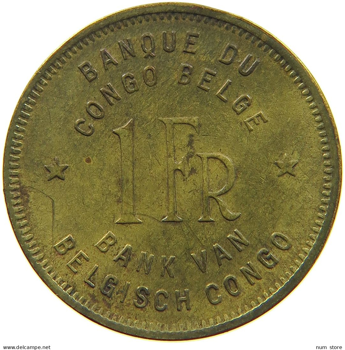 CONGO BELGIAN FRANC 1944  #MA 067415 - 1934-1945: Leopold III