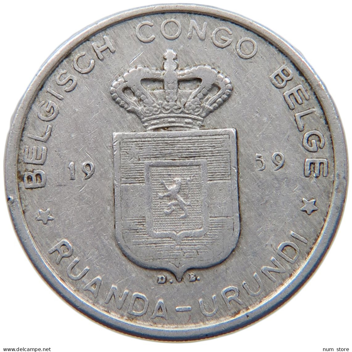 CONGO BELGIAN 5 FRANCS 1959  #MA 067402 - 1951-1960: Baudouin I.