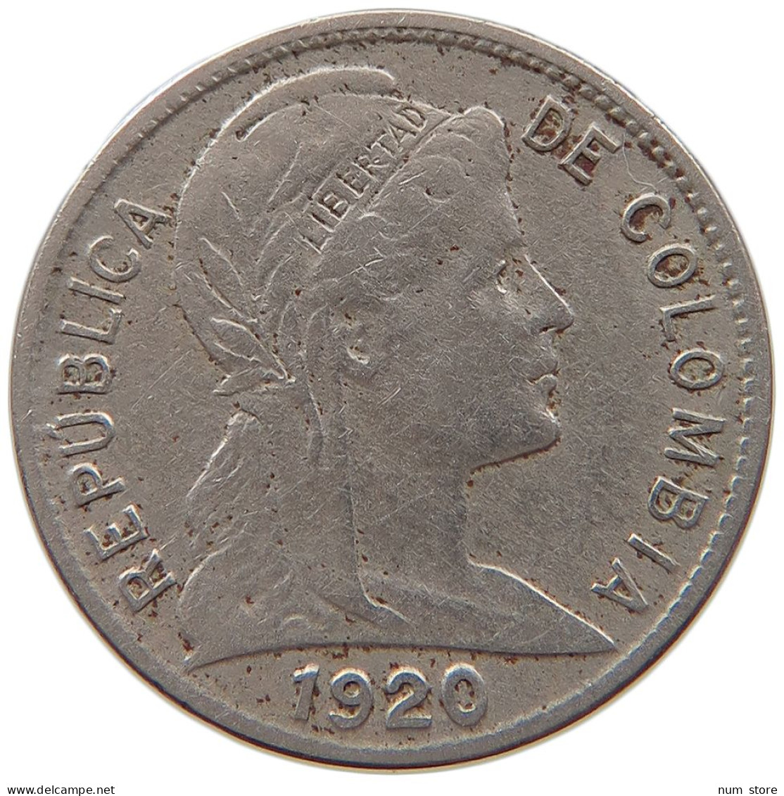 COLOMBIA CENTAVO 1920  #MA 067143 - Colombie